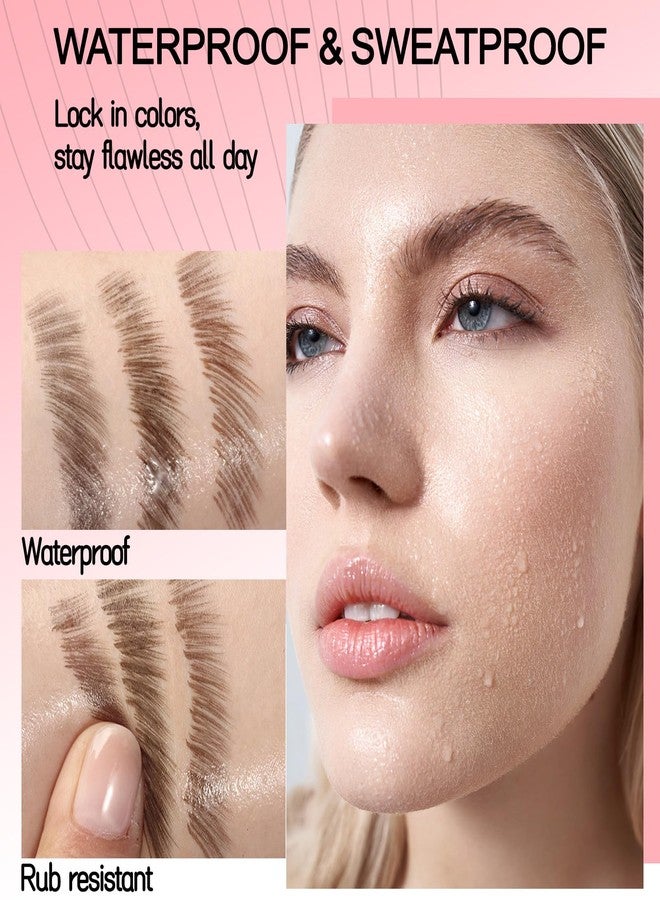 Agthyuve Eyebrow Pen, Waterproof Microblading Eyebrow Pencil for Women – Multi-Fork Precision Tip Creates Natural Hair-Like Strokes Brow Pencil, Angled Brow Brush Easy to Use & Long Lasting 01# Caramel Blonde - Image 4